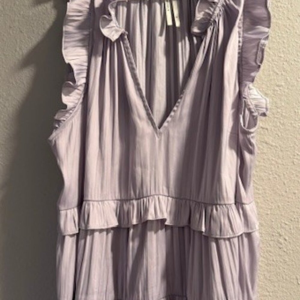 Anthropologie Light Purple Layered Sleeveless Tank Sz M